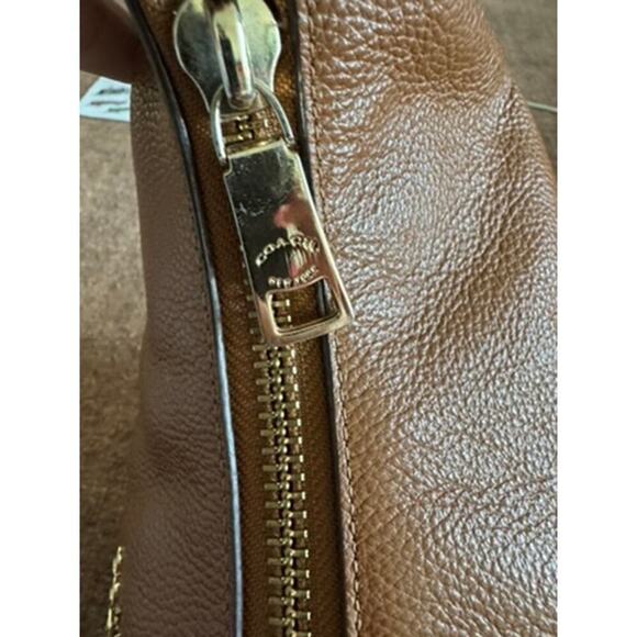 Coach Tan Leather Tote Bag - Picture 6 of 7